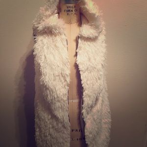 Furry hooded vest